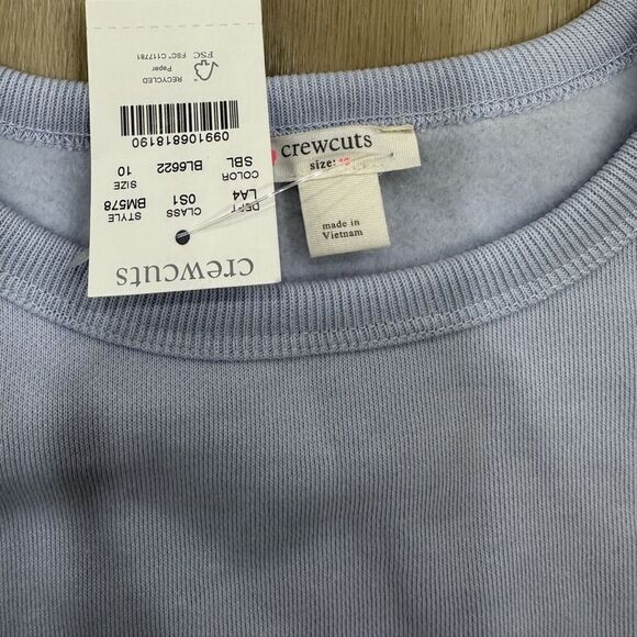 Crewcuts Sweater Dress Girls Size 10 Periwinkle Blue Tutu Long Sleeve Casual NWT - Picture 2 of 5
